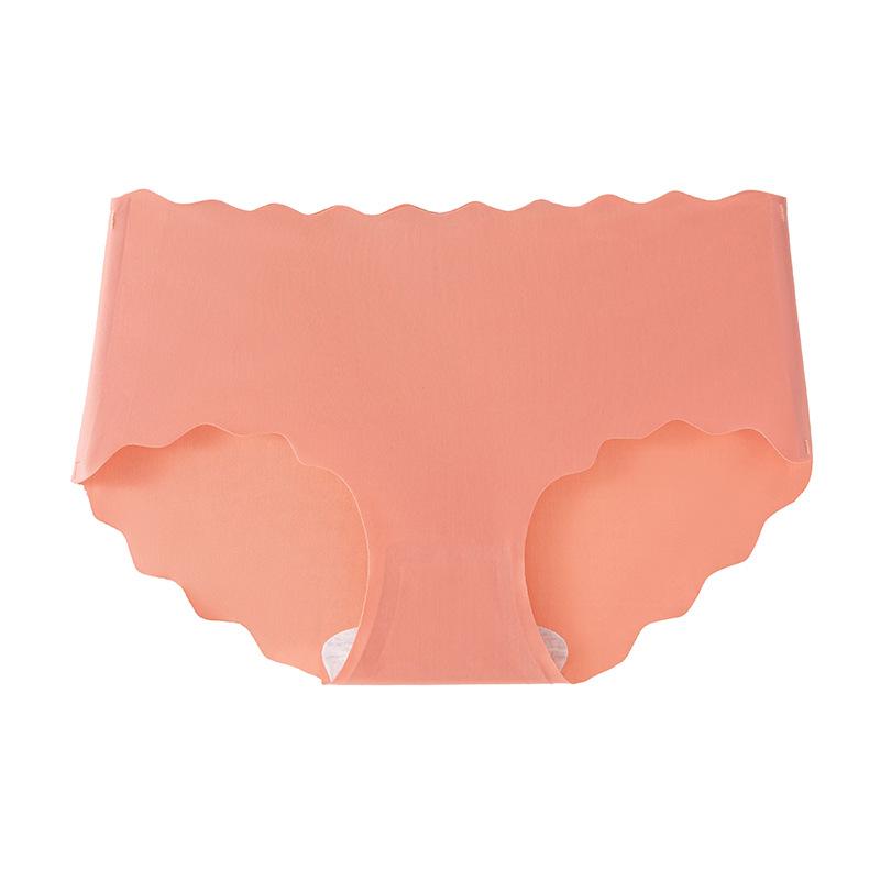 Women's Summer Wave Edge A Piece of Ice Silk Low Waist No Trace Breathable Triangle Briefs
