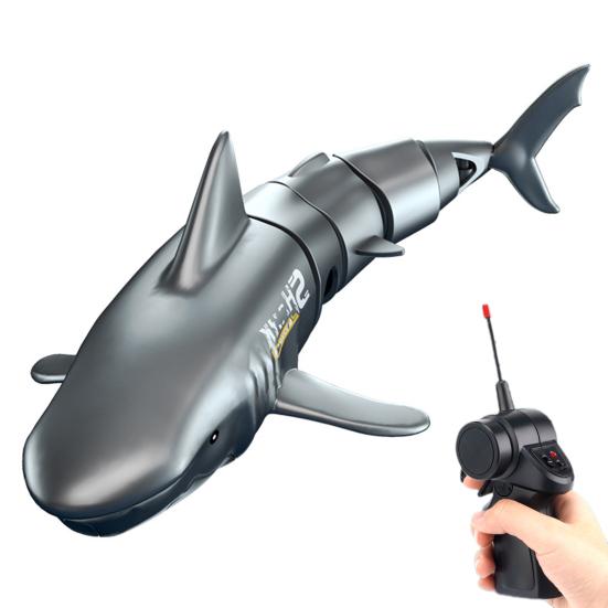 2.4GHz Remote Control Shark Toy Summer Outdoor Pool Lake Pond Bathtub Automatic Underwater Swimming RC Shark Boat Toy Boys Girls Christmas Gift