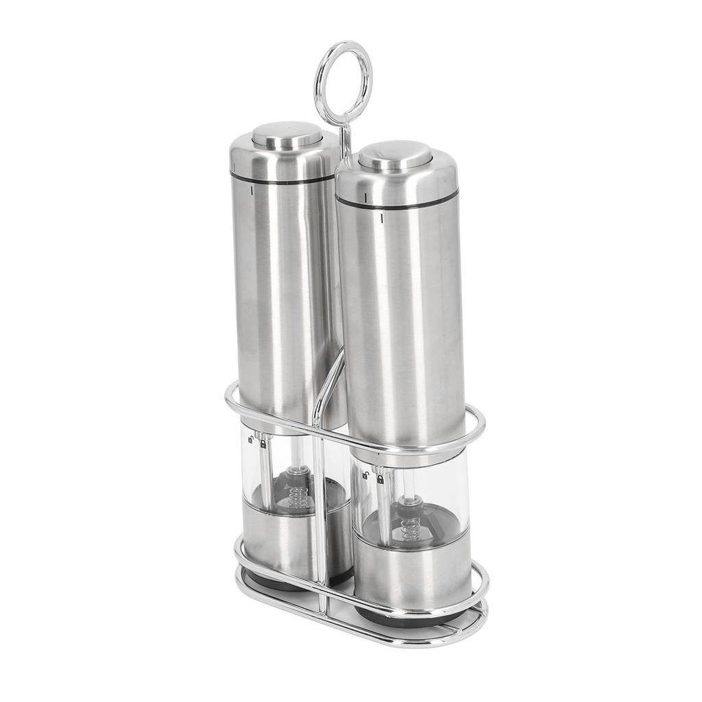 Electric Pepper Grinder Battery Powered 20g Stainless Steel Multifunctional with Stand Electric