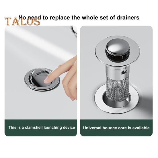 1/2/4 Sets Leakage Stopper Stainless Steel Floor Drain Filter Bathroom Sink Stopper Drain Stopper Filter Bathtub Drain Hair Catcher
