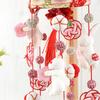 [Fuwahuwa] Hanging Doll Decoration for Hinamatsuri (Girls' Festival) - Cute Hanging Decoration with Rabbit and Mizuhiki Plum Blossom - Classic Red - C