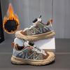 Primary and secondary school students daily outdoor sports shoes fashionable personality boys and girls fleece warm running shoes comfortable casua