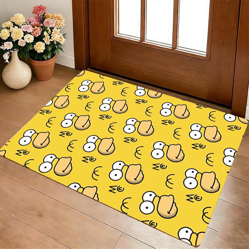 Yellow Faces Living Room Nonslip Area Rug Soft Carpet For Bedroom Game Playroom Sofa Office Home Decor Doormat Christmas Gift C926508