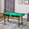 Table de billard, pliable, réglable en hauteur, incl. Triangle/2 Queues/16 Billes, Vert