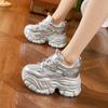 European station Internet celebrity dad shoes women 2025 spring new versatile single shoes fashion rhinestone thick sole heightening women's shoes
