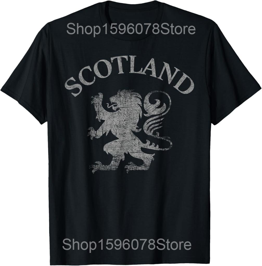 Funny Scottish Scotland Arms Rugby T Shirt Men Women Pure Cotton Humor Streetwear Tee Shirt Short Sleeve Unisex Loose Clothing
