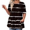 Womens Plus Size Tops Shorts Sleeve Shirts Round Neck Printed Casual Pockets Clothing Clothes Tops