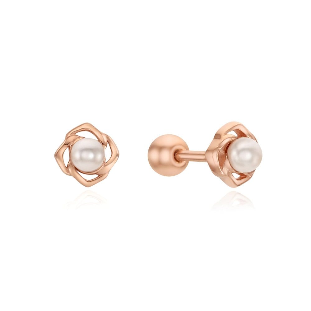 [Rosemont] Silver Pearl Piercing (Single) Rc0313