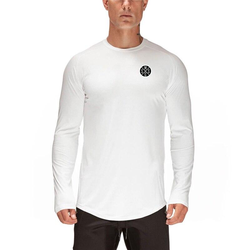 Muscleguys Skin-friendly Men's Training Summer Thin Sports Long-sleeved Running Quick-drying Tops Bodybuilding Spring and Autumn T-shirt