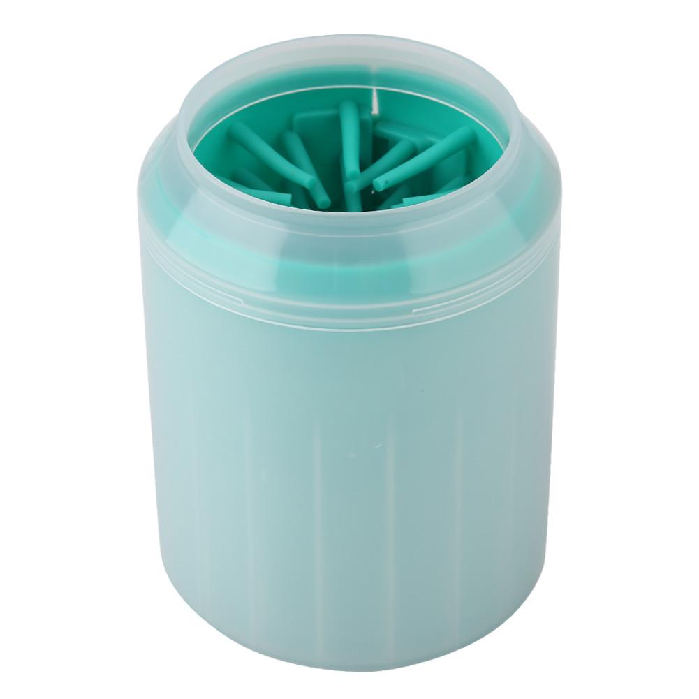 Removable Dog Paw Cleaner Cup Pet Cleaning Brush Cup Dog Foot Cleaning Cup Tool (Green)