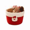 Cotton Rope Christmas Woven Storage Basket Multi-functional Sundries Storage Box  for Living Room