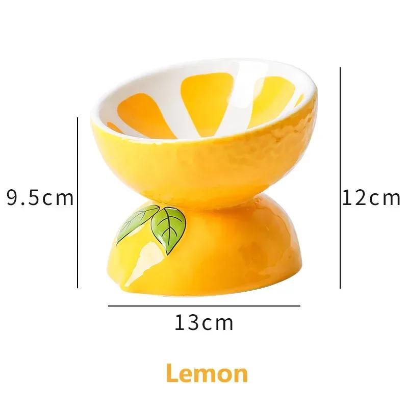 Cat Bowl Ceramic Protects Cervical Neck, Drinks Water, Eats Dog Snacks, Skew Mouth, High Foot Grain Bowl, Pet Products, Cat Bowl