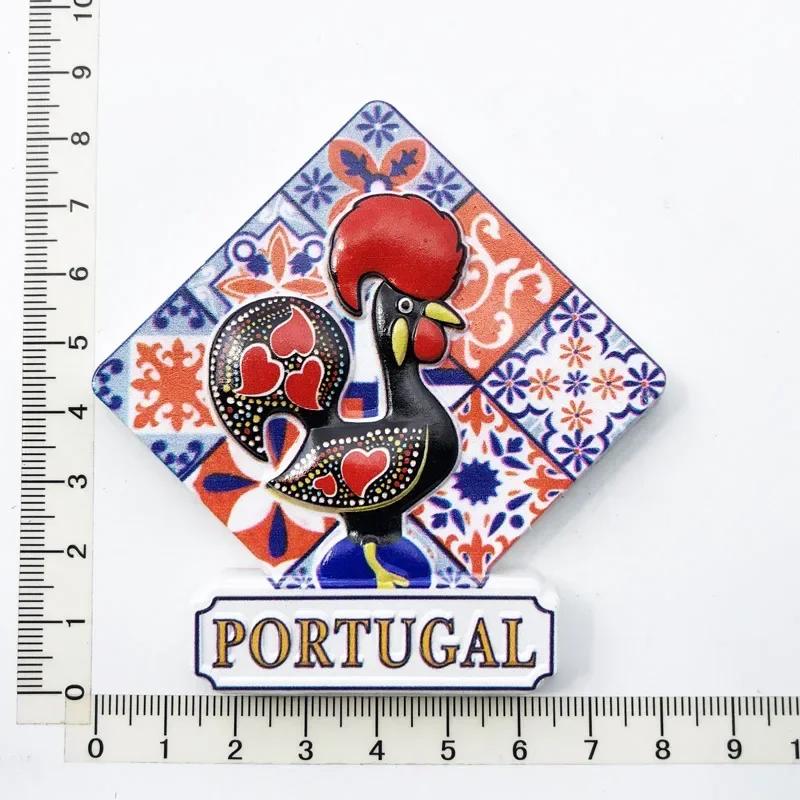Portugal Lisbon Fridge Magnets Tourist Souvenir Resin Magnetic Refrigerator Stickers Home Decor Collection Gifts for Friends