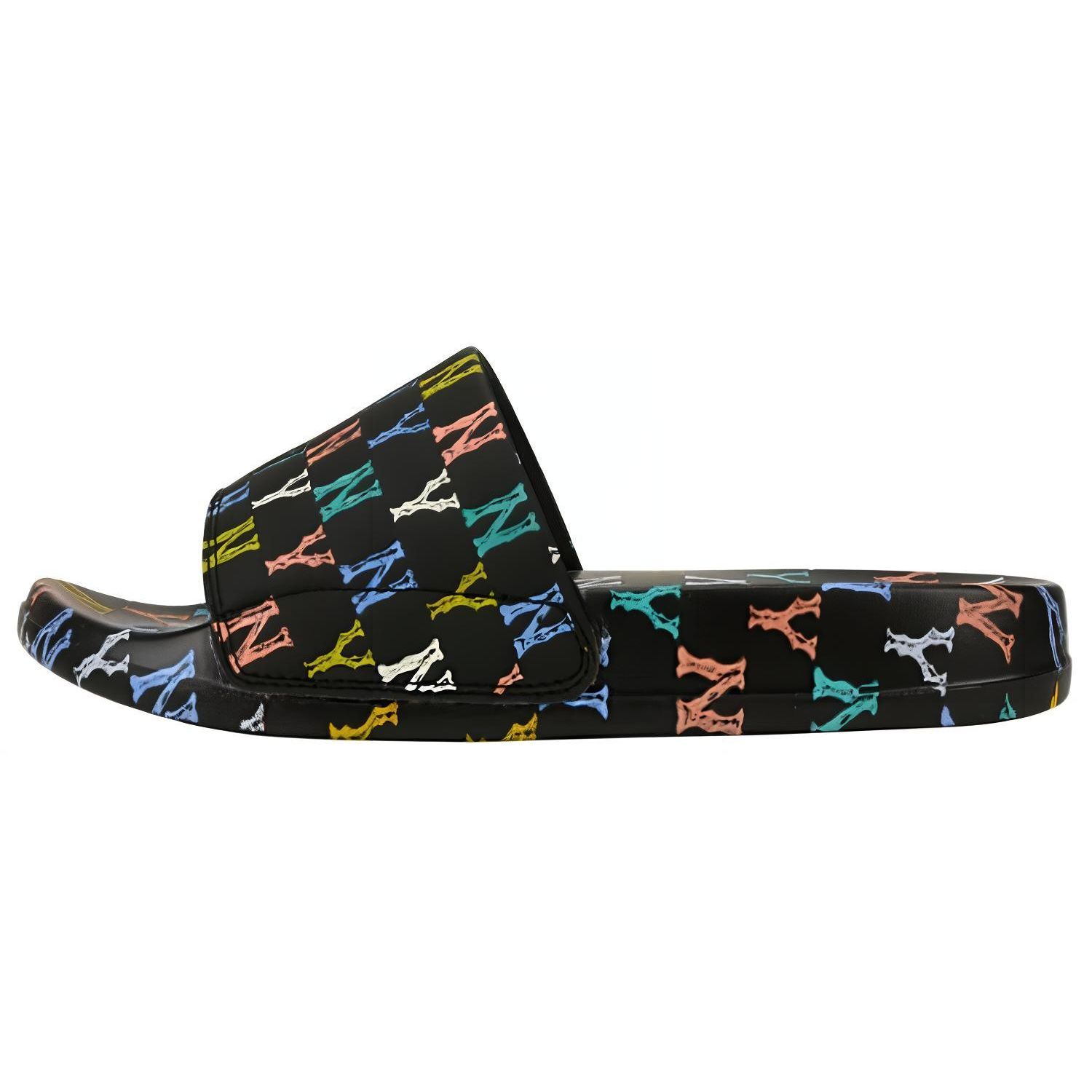 MLB Nieuwe Mound Monogram Comfortabele Veelzijdige Stille Slippers Uniseks Schoenen Zwart 32SHHM111-50L 42.5 black