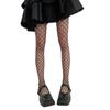 Women See Through Fishnet Pantyhose Stockings Japanese Aesthetic Hollowed Geometric Circle Pattern Mesh Tights Leggings