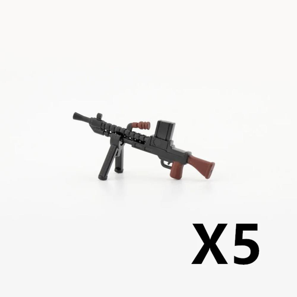 5/10 Zbraně vojáků z 2. světové války Stavebnice Dvoubarevný tisk Stroj Puška Samopal Odstřelovací pušky Vojenské příslušenství Kostky C238