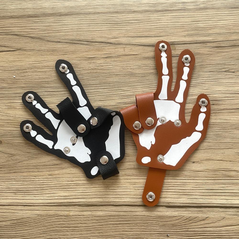 Punk Hand Keychain Holder PU Leather Hand Bone Key Bag Pendant  Backpack Decor