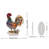 1pc Creative Handmade Colorful 2D Acrylic Mascot Beautiful Rooster Jewelry Statue, Office, Home Desktop, Friend Gift Decoration