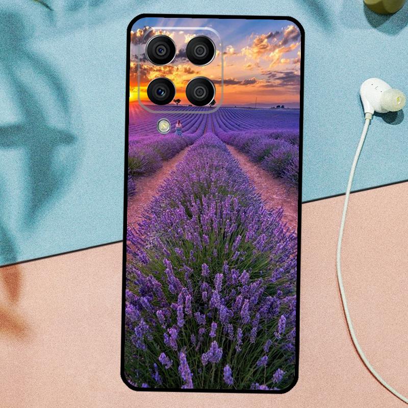 Purple Flowers Lavender For Samsung Galaxy M21 M31 M11 M13 M33 M53 M16 M06 M12 M14 M15 M35 M55 M34 M54 M32 M52 Case