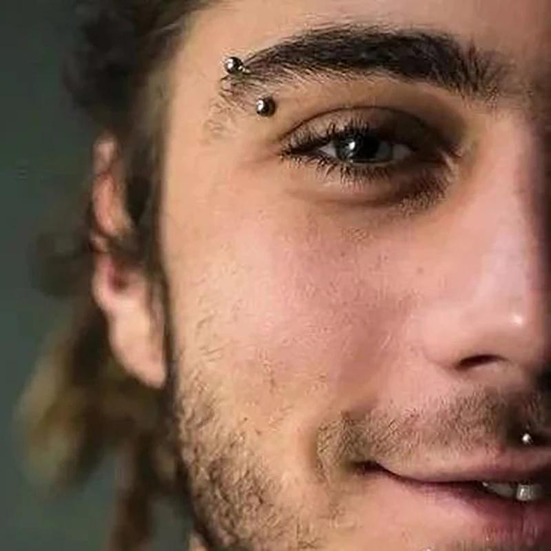 85PCS/Set Stainless Steel Eyebrow Bar Tongue Lip Nose Pircing Ear Studs Stainless Steel Mixed Body Jewelry Fashion Piercing Set