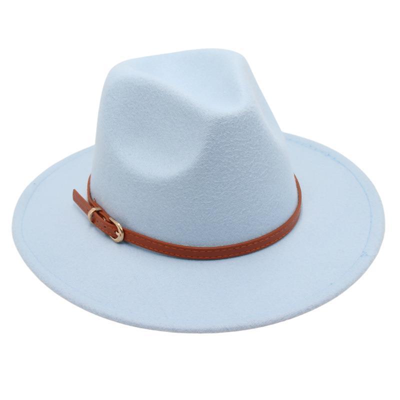 Gürtelschnalle Nostalgisches Zylinder-Modell Jazzhut Männer und Frauen Temperament Filzhut Eleganter Wollhut