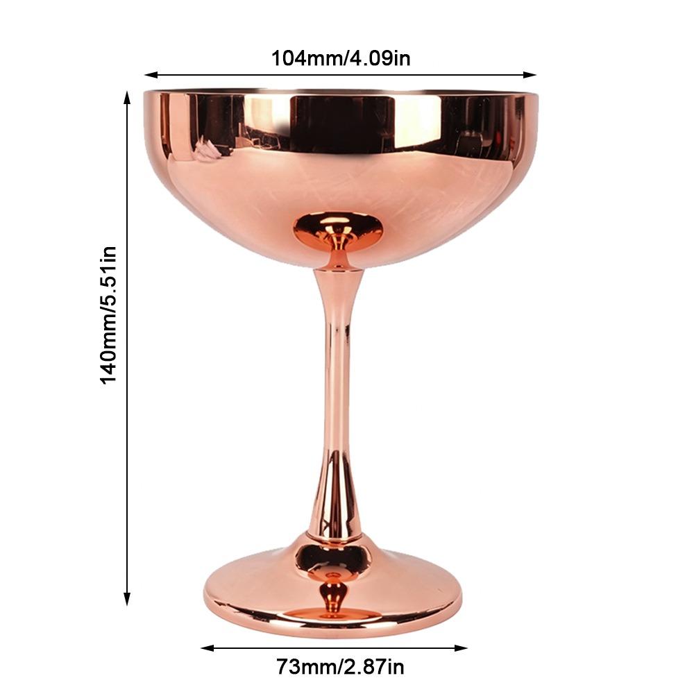Metal Construction Stainless Steel Cocktail Glass Shatterproof Wine Goblet Outdoor Boating