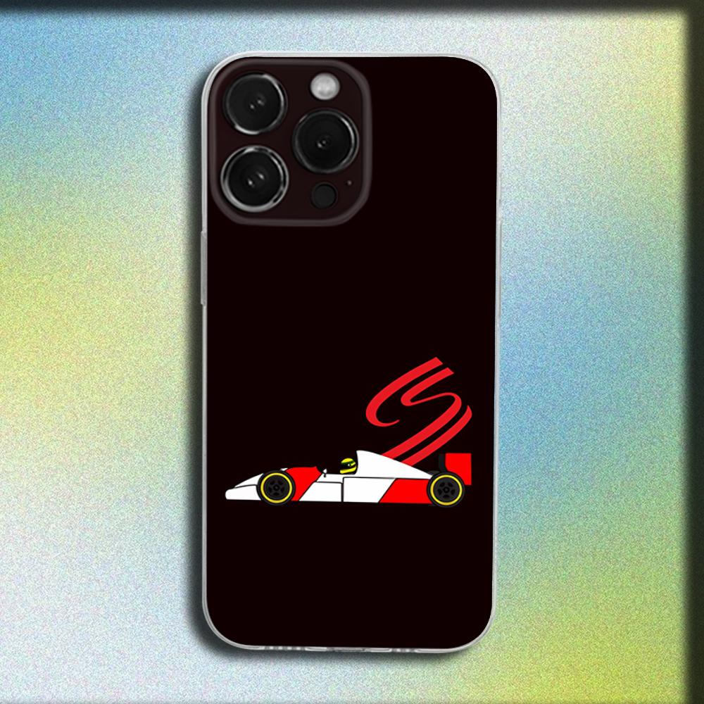 A-Ayrton Senna Phone Case For iPhone 16,15,14,13,12,11 Plus,Pro,Max,XR,XS,Plus,SE,Mini Transparent Soft Cover