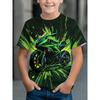 Fashion Children's Clothing Crew Neck Short Sleeve 3D Casual Color Printing Casual Short Sleeve Crew Neck T-Shirt