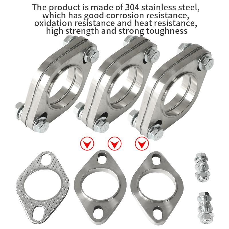 Car Exhaust Pipe Modification Stainless Steel 304 Thickened High Temperature Resistant Material Universal Welding Type Flange