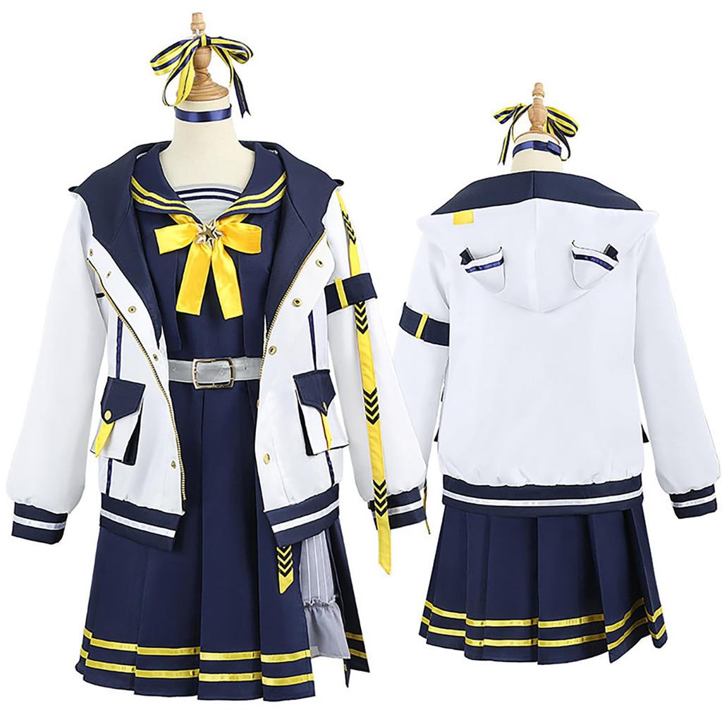 [Milky Time] Hololive Suisei Hoshimachi Cosplay Halloween VTuber Sailor Uniform (Navy)