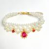 Pet Pearl Necklace Cats Dogs Princess Style Fashion Jewelry Sweet Cute Accessory