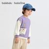 Balabala Boys' Color-Block Fake Two-Piece Long-Sleeve Sweatshirt