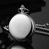 Herren Quarz Taschenuhren Vintage Charme Silber Taschenuhr Kette Anhänger mit Kette Geschenke CF1902