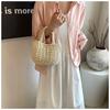 Handmade Straw Woven Women's Handbag - Trendy Ladies Net Red Bag