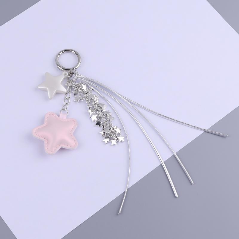 Brelok Gwiazda Y2K Słodki Brelok z Chwostem Gwiazda Uchwyt na Kluczyki Samochodowe Zawieszka do Torby Dziewczęcej Dekoracja na Prezent dla Najlepszej Przyjaciółki