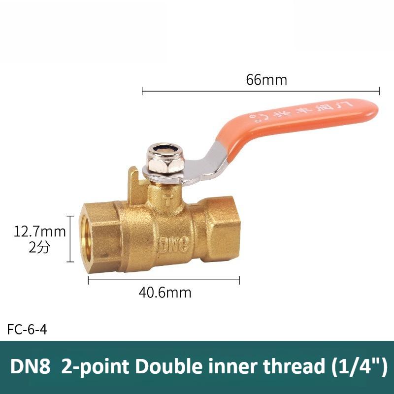 Brass Long Stem Copper Pipe Joint Ball Valve 1/8 "1/4" 3/8 "1/2" 3/4 "1 Inch Internal/external Thread Joint Connector Adapter