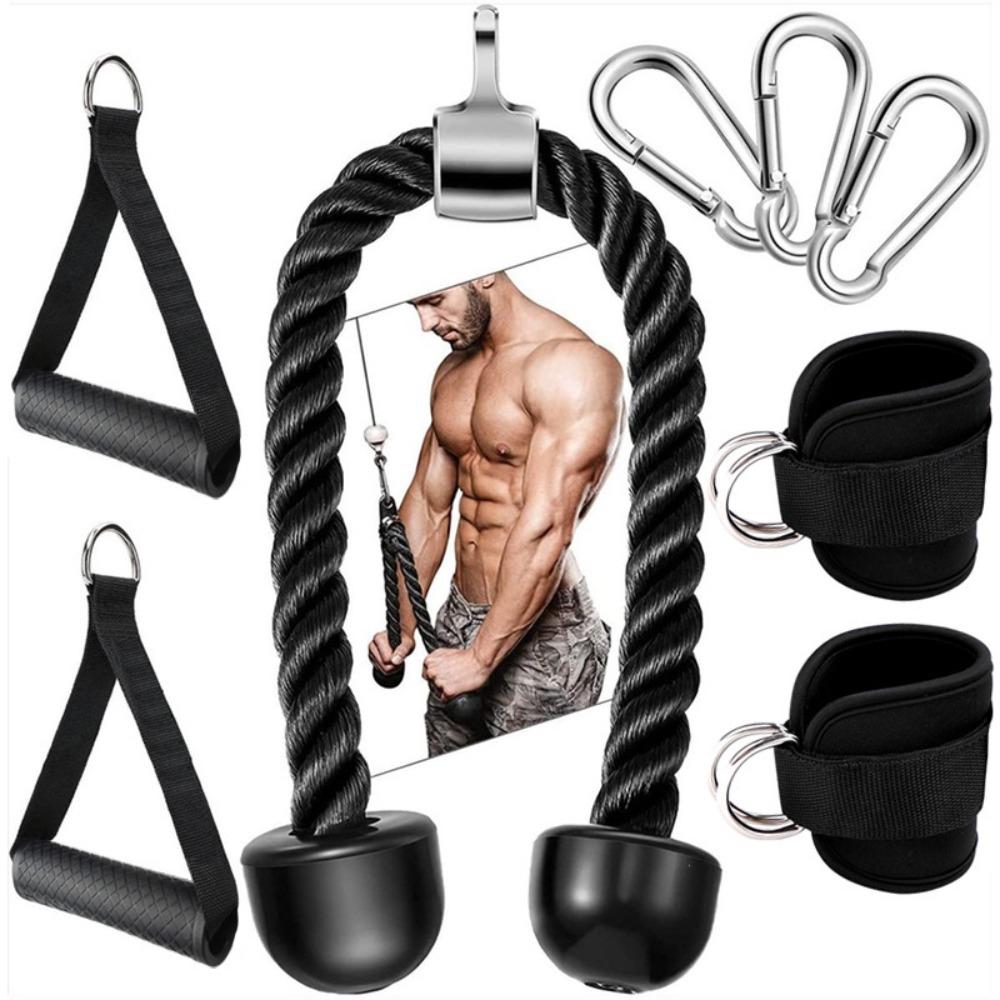 Durable Cable Machine Attachment Set Detachable Lifting Wrist Straps NEW Lat Pulldown Gear  Gym