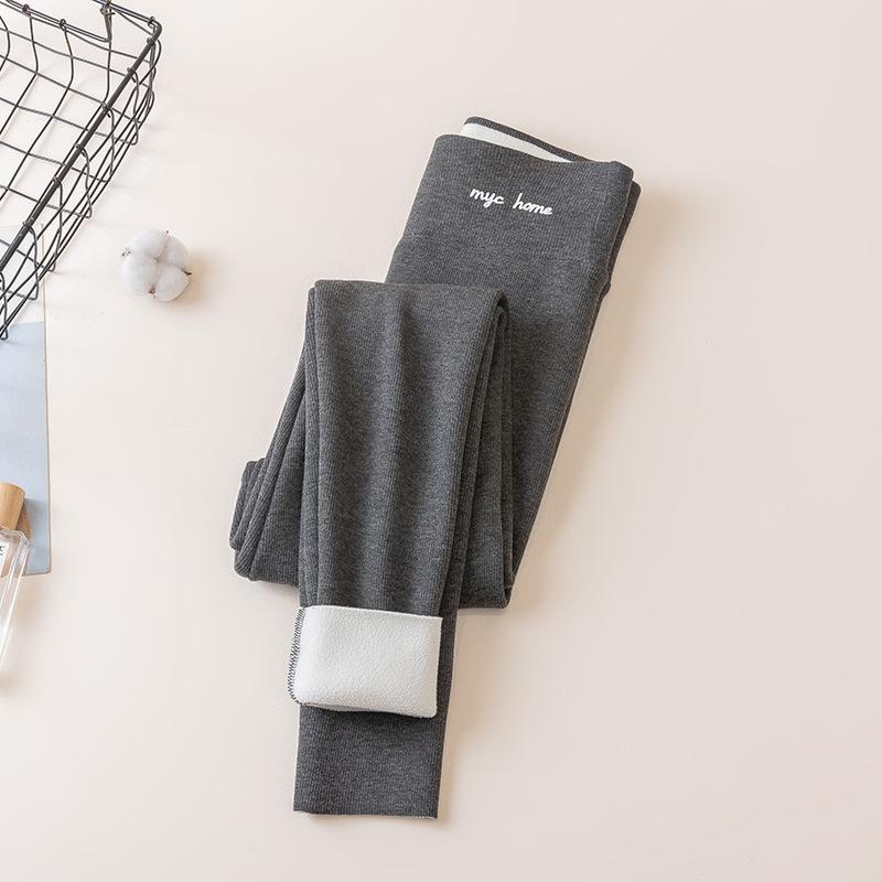 

Серые леггинсы из овечьей шерсти женская одежда осень и зима бархатные облегающие хлопковые трикотажные кальсоны с маленькими ступнями теплые хлопковые брюки XL 125-80 kg