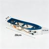 Nordic Vintage Wooden Boat Model Handmade Craft Ship Home Decor Living Room Table Centerpiece Creative Gift Room Decoration