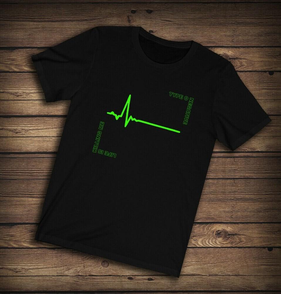 

Тип O Negative Life Is Killing Me Черные Мужчины S-234XL Футболка Унисекс Футболка XXXL