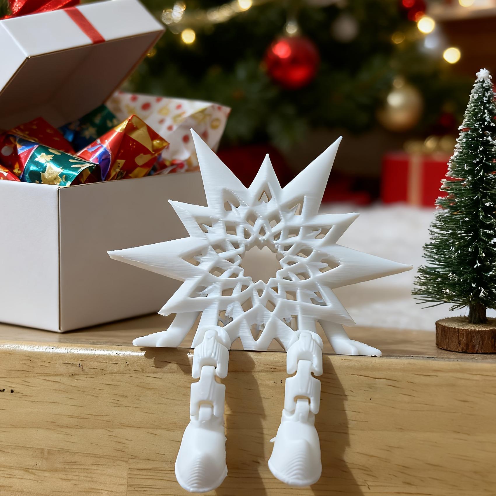 

Joint Movable Christmas Ball Snowman Grinch Pendant Decoration Cute Creative Gift Articulated Toy Set - Christmas Angel 2026 белый