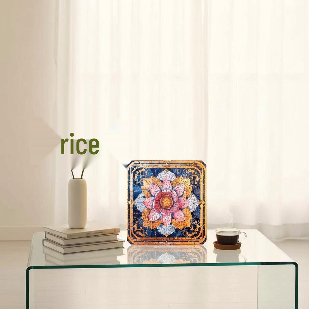 "One Flower, One World" Wooden Jigsaw Puzzle: Creative, Educational Stress Relief Gift for Kids' Birthdays or Art Enthusiasts.