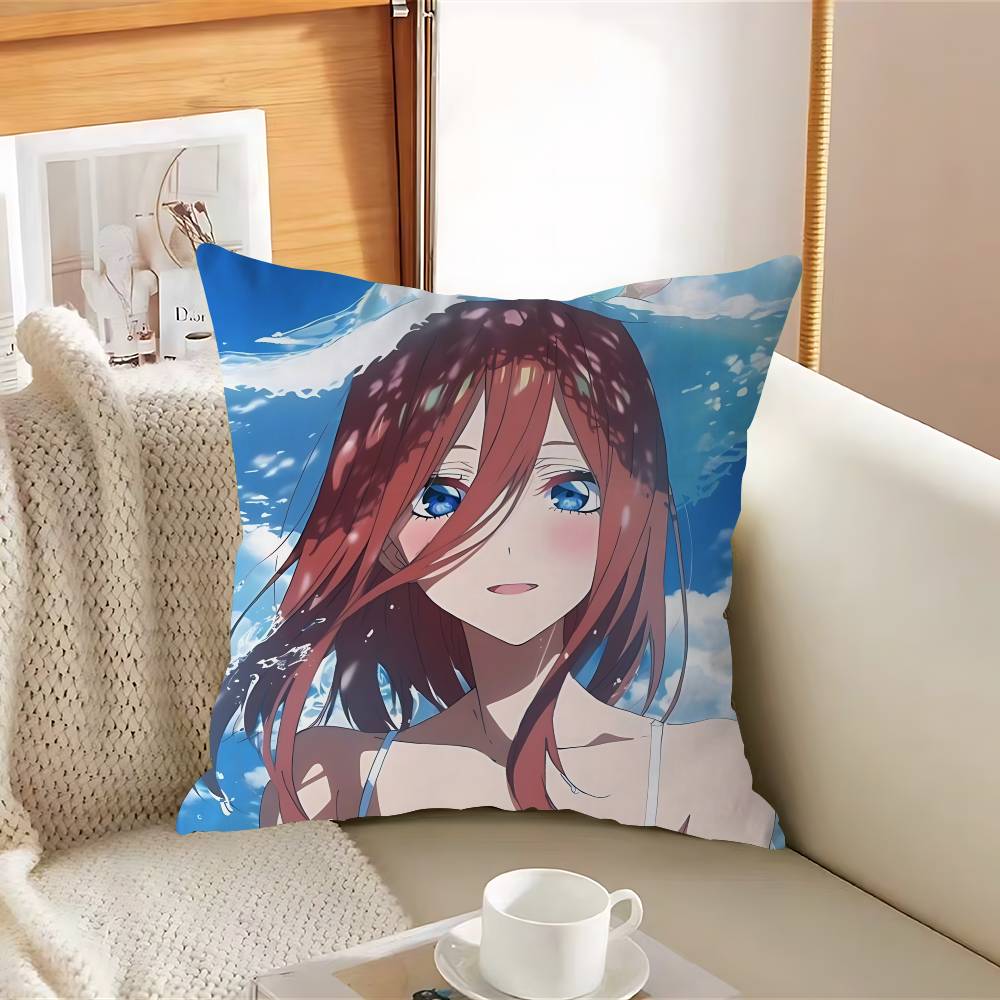 M-Mi-ku Anime NakanoS Personalized Picture Text Home Decorative Pillows Household Gifts 45x45cm