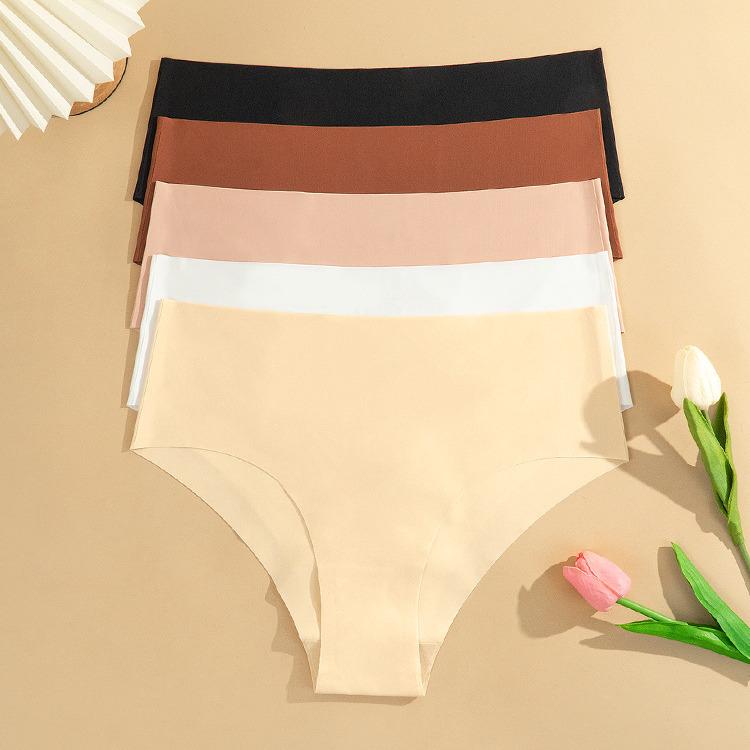 Eisseide, nahtlos, mittelhohe, schnell trocknende Unterwäsche für Frauen ohne Hüfte und Bauch, bequeme Sport- und Fitness-Damen-Slips