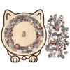 135 Piece Cat Puzzle Cat Shaped Wooden Jigsaw Puzzle,Wooden Jigsaw Puzzles, Animal Shape Wood Puzzle For Cats Lovers Home Decor