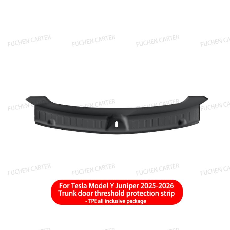 For Tesla Model Y Juniper 2025 2026 TPE Car Front Rear Trunk Mat Waterproof Wear-resistant All Weather Trunk Mats Backrest Mats