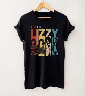 T-shirt Rétro Vintage Thin Lizzy Coton Pour hommes Femmes Toutes Tailles S-4XL T-shirt Unisexe