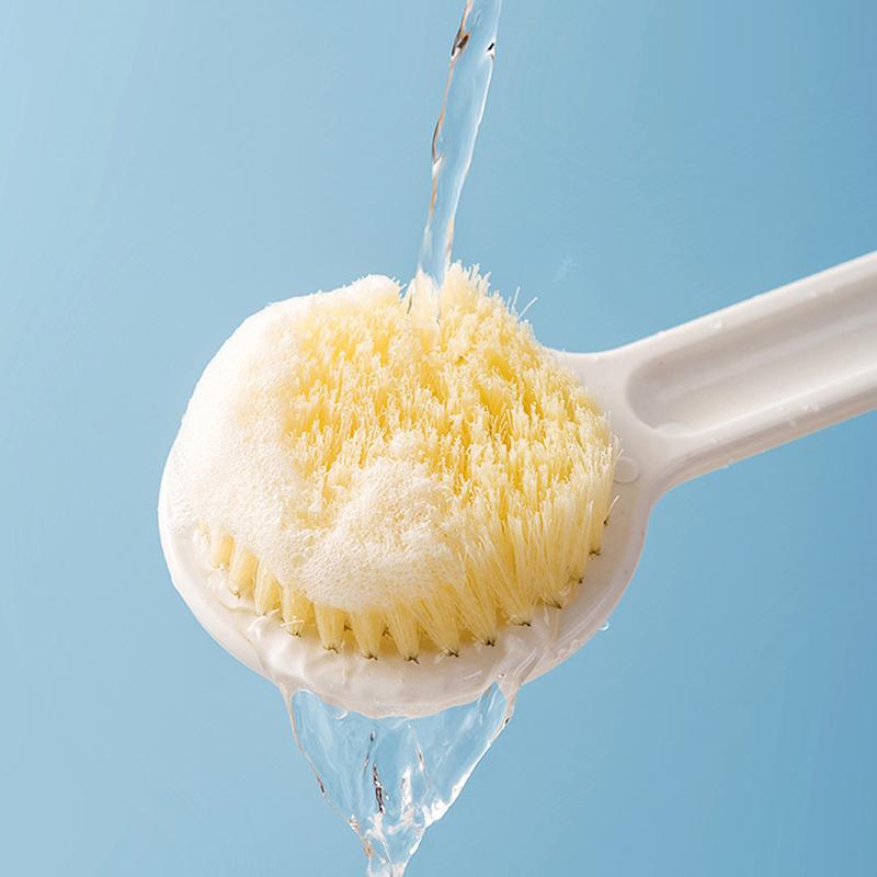 1pc Soft Hair Long Handle Bath Brush Body Massage Shower Brush Bathroom SPA Wet Dry Body Brush Special for real hair wigs