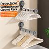 No-Drill Drying Rack Retractable Bathroom Towel Rack Hanger Organizer  for Bathroom&Balcony