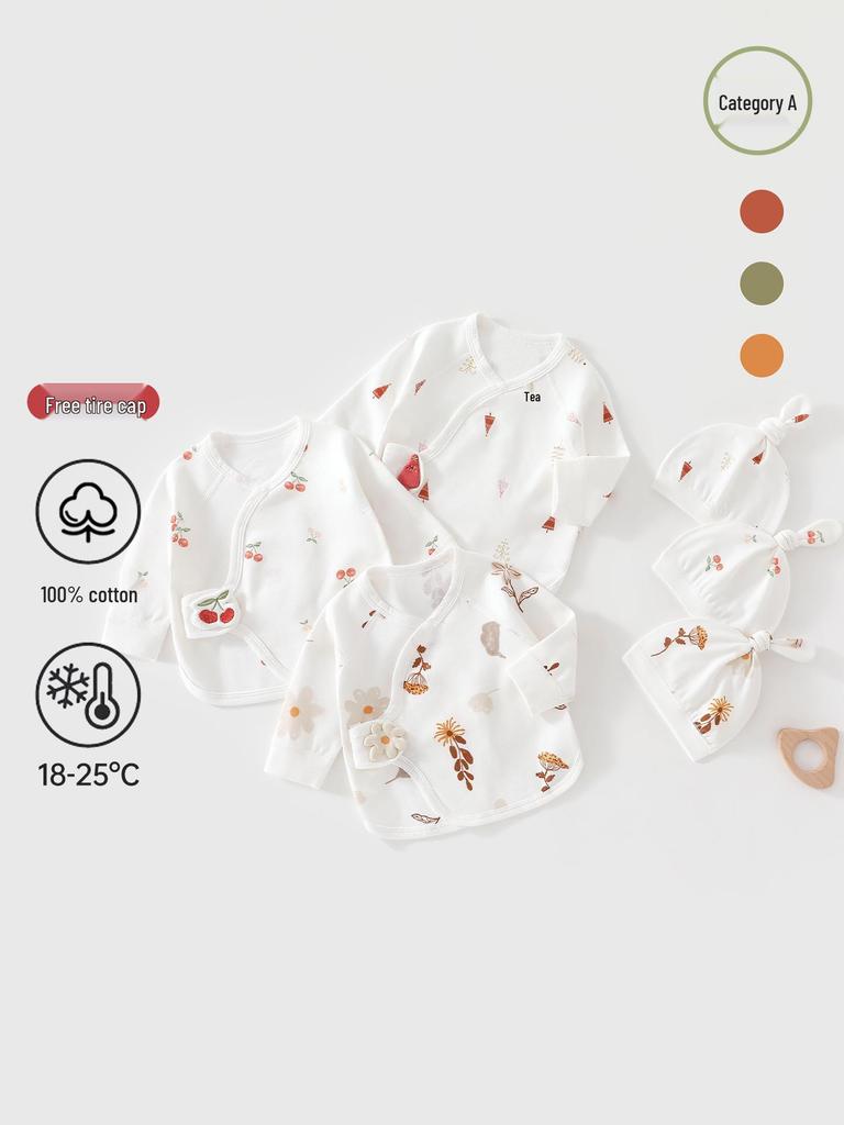 Newborn Half-Back Shirt - Pure Cotton, Class A - 0-3 Months
